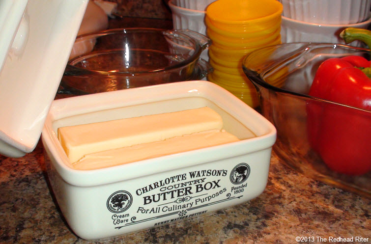 rectangular butter box dish cream