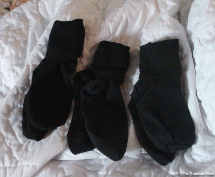 3 pair of black socks
