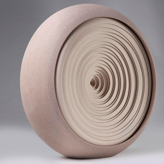 Ceramic Sculptures, Matthew Chambers, Crescent ll - 2010. 40cm H