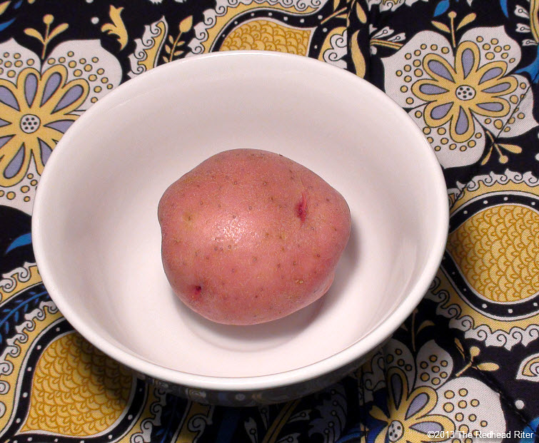 Country Stewed Potatoes red potato white bowl