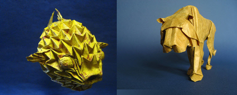 origami artist mobano origami fish tiger
