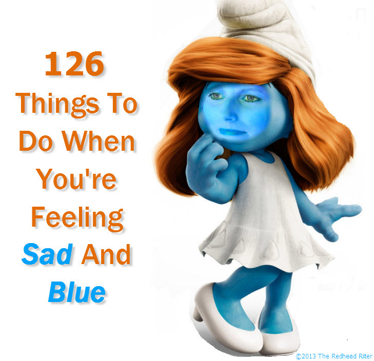 redhead smurf smurfette sad blue