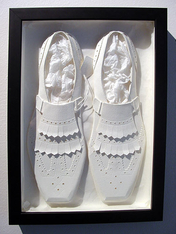 Cheong-ah Hwang's Paper Art Sculptures shoes