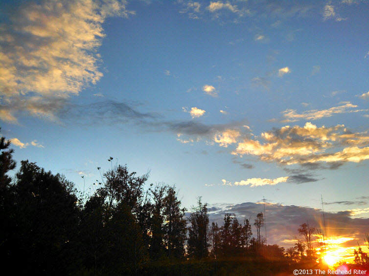 sunset blue sky white clouds 5