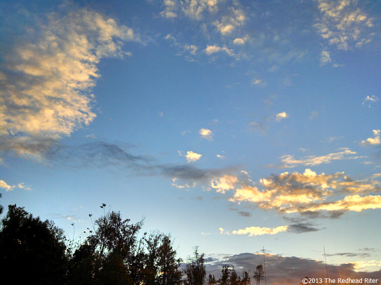 sunset blue sky white clouds 6