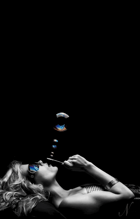 gif animated blowing bubbles