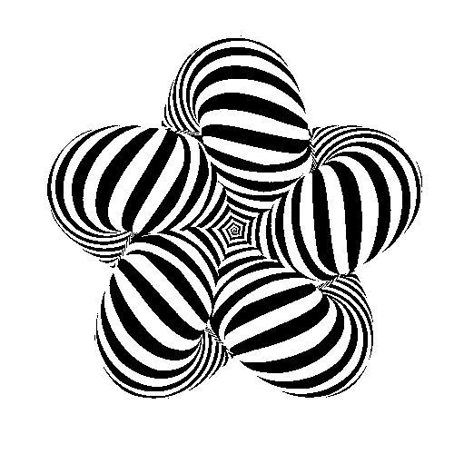 gif animated rolling flower shape