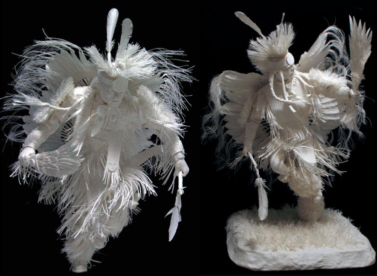 Paper Artists Eckman Cool Cast Paper Art Sculptures fancy dancers