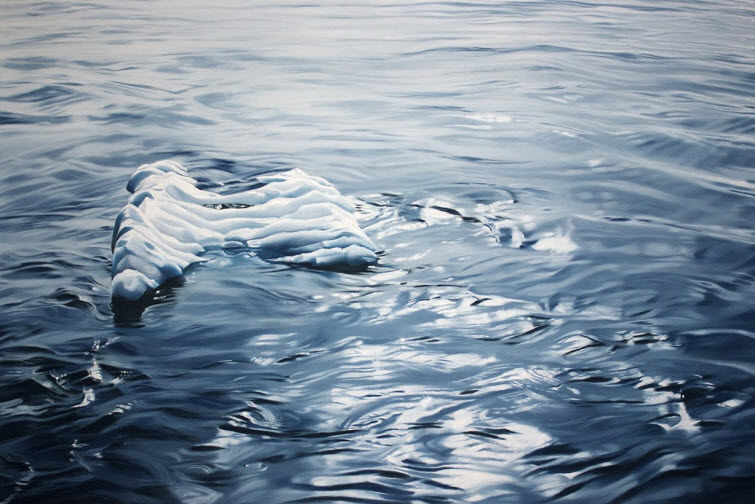 Zaria Forman Greenland #68 iceberg water soft pastel on paper