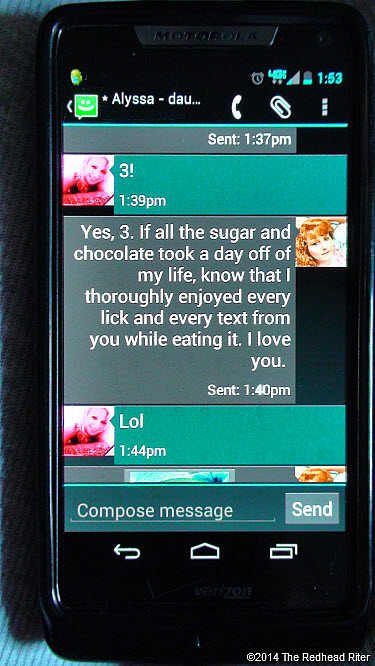 17 Life Messages In Chocolate Texts Redhead Sherry Riter