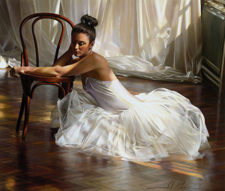 Artist Ron Hefferans Photorealistic Glamorous Oil Paintings ballet