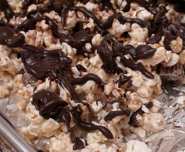 Edible Chocolate Covered Popcorn Bowl With Chocolate Candy Covered Popcorn Filling12