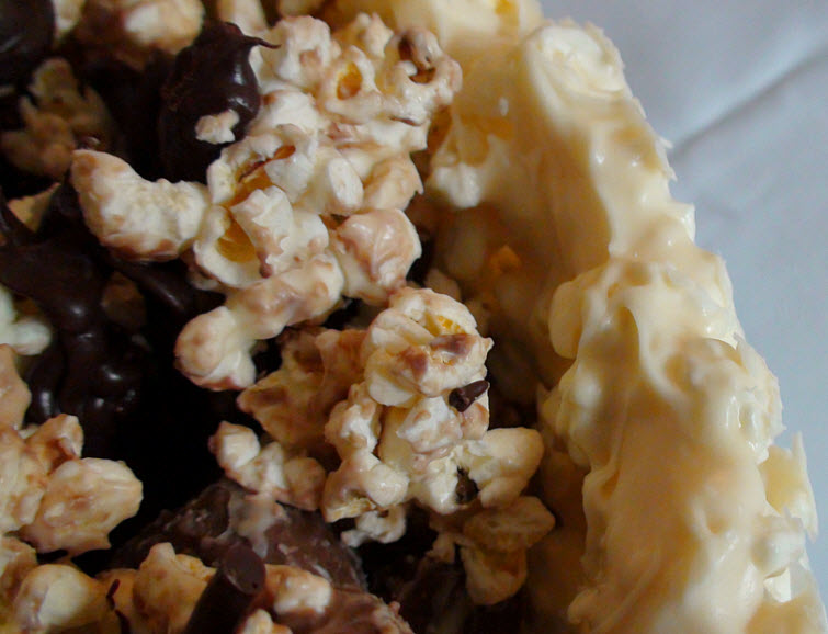 Edible Chocolate Covered Popcorn Bowl With Chocolate Candy Covered Popcorn Filling17