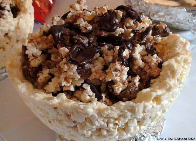 Edible Chocolate Covered Popcorn Bowl With Chocolate Candy Covered Popcorn Filling20