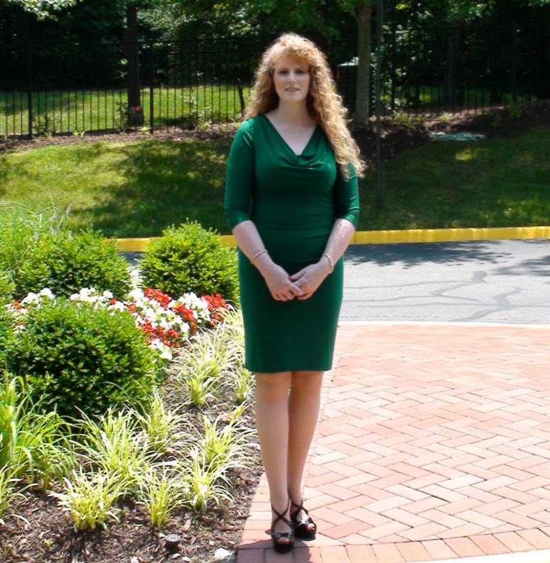 the redhead sherry riter green dress full