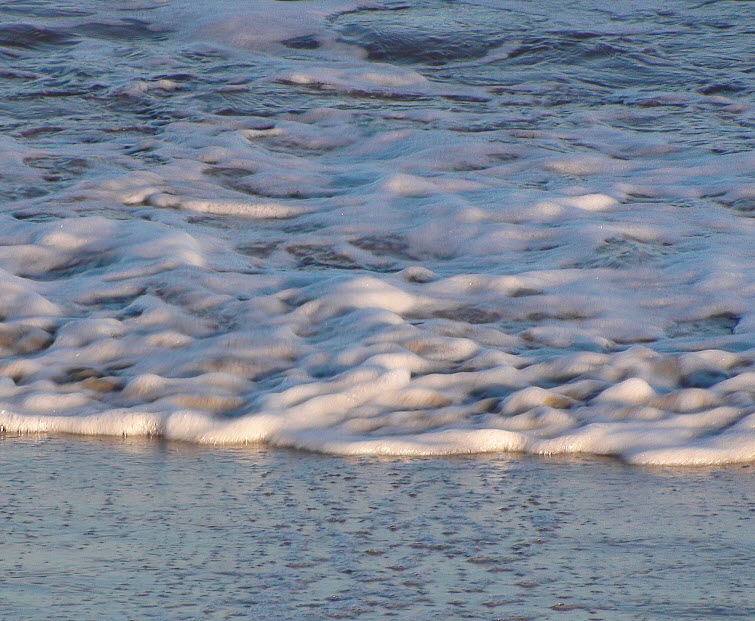atlantic ocean waves foam beach