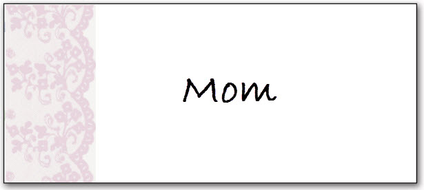 envelope addressed mom