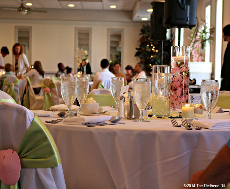 13 table setting Outer Banks Beach Wedding reception 1
