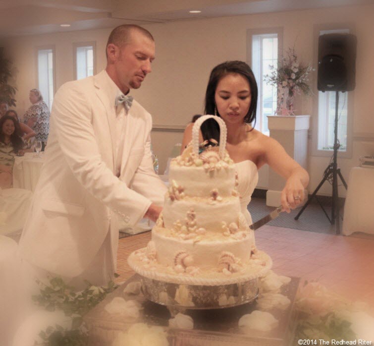 20 cake Outer Banks Beach Wedding reception 2