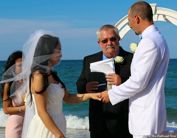 5 with this ring Outer Banks Beach Wedding 1