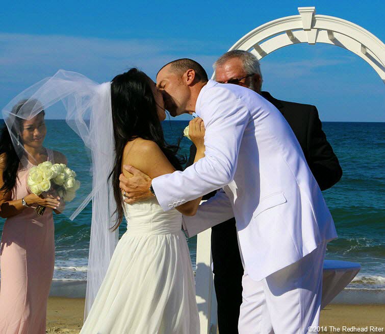 7 you may kiss the bride Outer Banks Beach Wedding 1