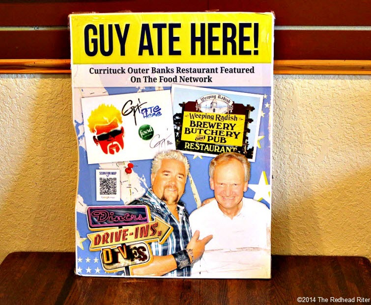 Guy Diners Driveins Dives ate Weeping Radish Outer Banks