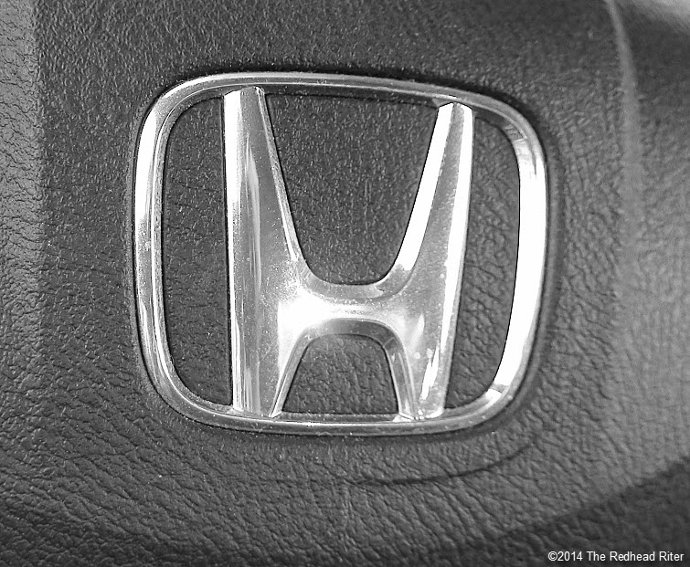 car logo on steering wheel