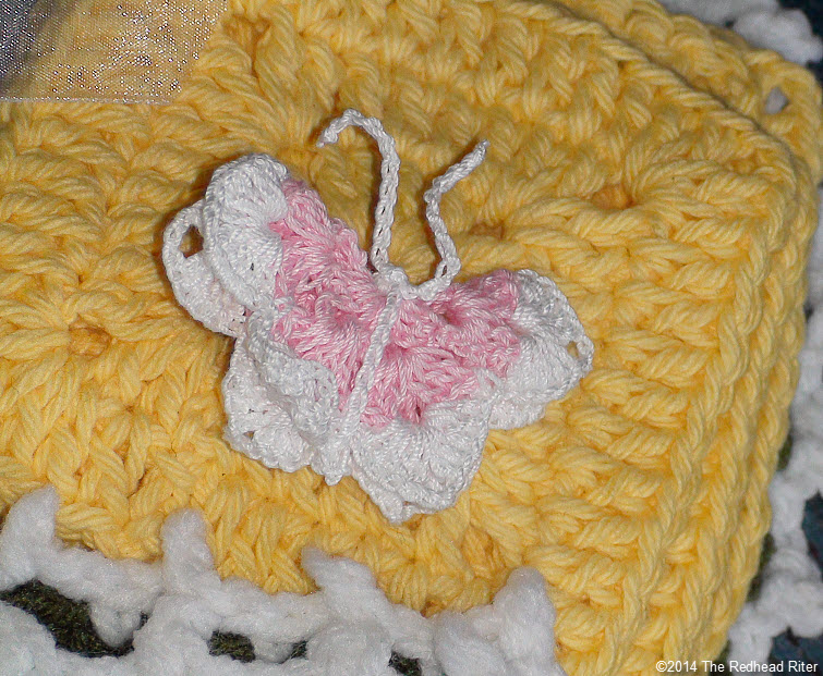 crocheted afghan butterfly clip crocheted