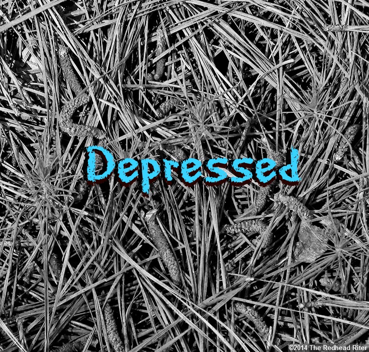 little pine trees gray depressed
