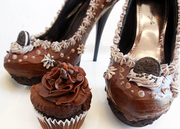 Chocolate Heels Wear Shoes Shoe Bakery Sweet Treats