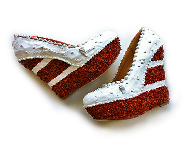Red Velvet Cake Wedges Wear Shoes Shoe Bakery Sweet Treats