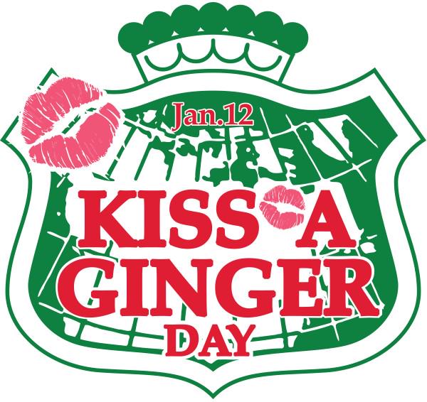 kiss a ginger day green logo