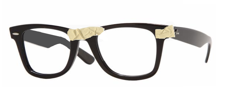 taped nerd glasses