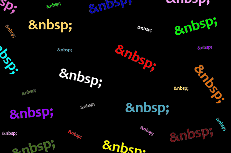 non breaking space code wordpress