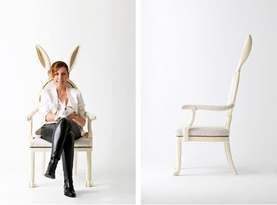 Artist Merve Kahraman bunny ears chair 3
