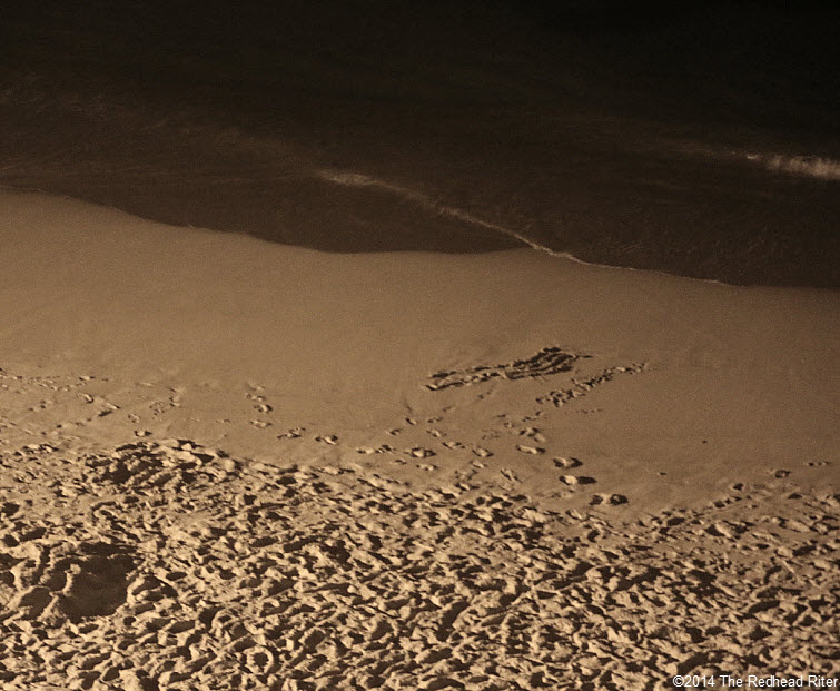 night beach footprints outer banks north carolina obx nc